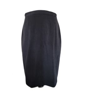 Womens straight Pencil Skirt Black Suede Size 10
